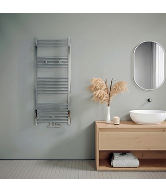 Oppio 120x50 cm - 673 watts - Radiateur sèche-serviettes Oppio - aspect inox Oppio 120x50 cm - 673 watts - Radiateur sèche-serviettes Oppio - aspect inox