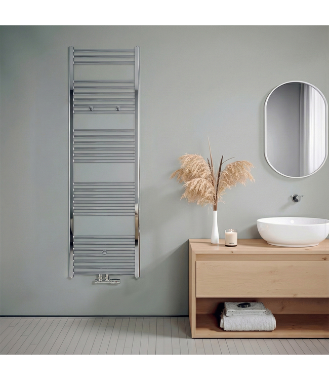  160x50 cm - 906 Watt - Oppio Handdoekradiator - Chroom
