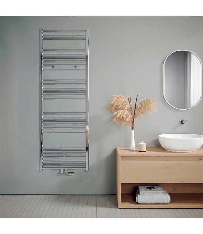  160x60 cm - 1072 watts - Radiateur sèche-serviettes Oppio - Chrome