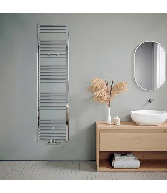  160x40 cm - 740 watts - Radiateur sèche-serviettes Oppio - Chrome