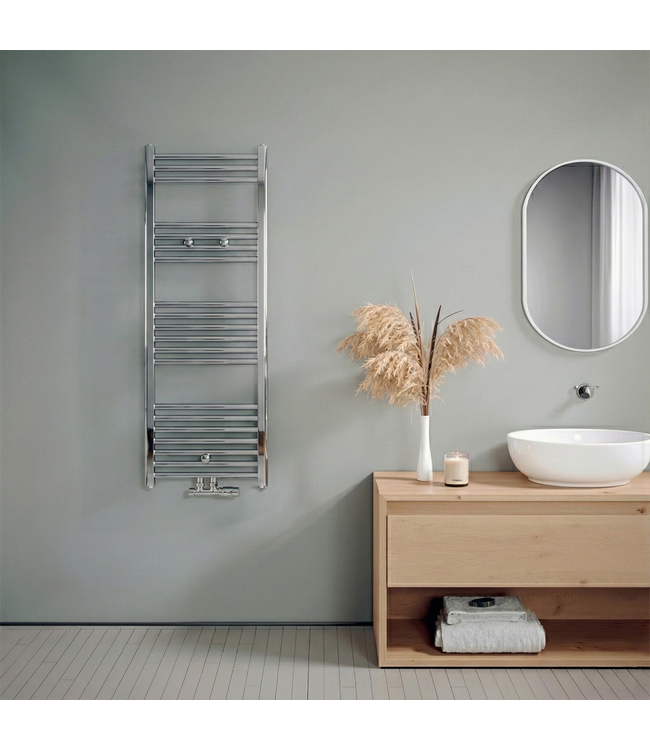  120x40 cm - 550 Watt - Oppio Handdoekradiator - Chroom
