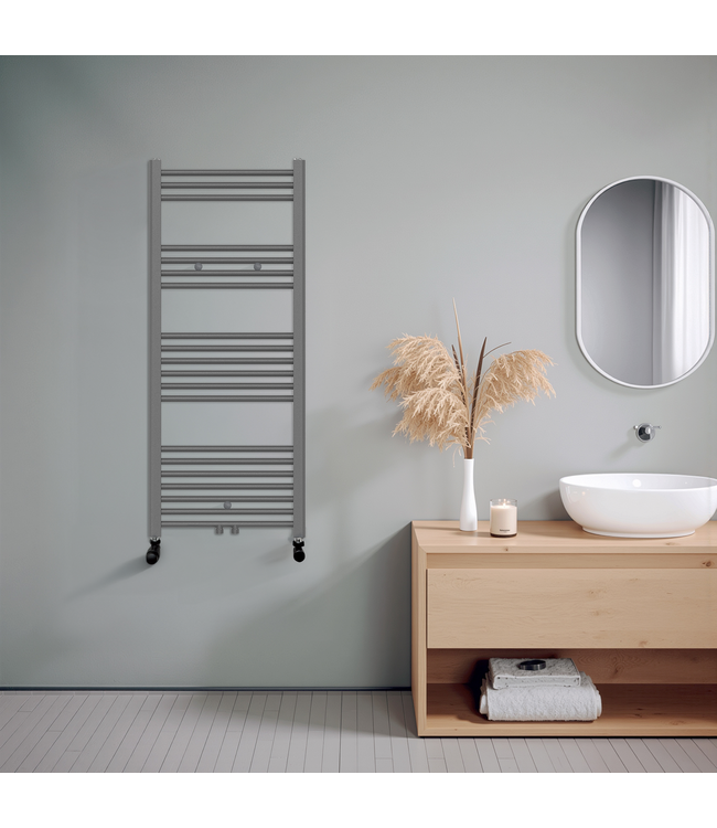  120x50 cm - 673 Watt - Oppio Handdoekradiator - Antraciet