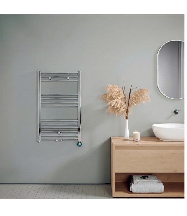  80x50 cm - Oppio ECO Digital Chroom  elektrische handdoekradiator
