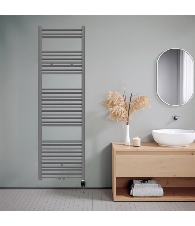  180x60 cm - Radiateur sèche-serviettes électrique Oppio Future Anthracite (Ral 7016) 1214 Watt