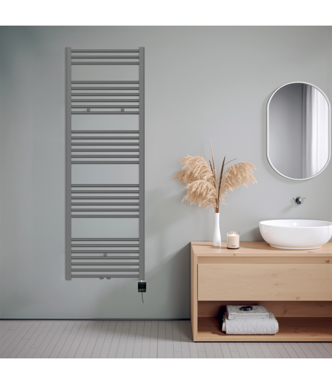  160x60 cm - Oppio Future Antraciet (Ral 7016) elektrische Handdoekradiator 1072 Watt