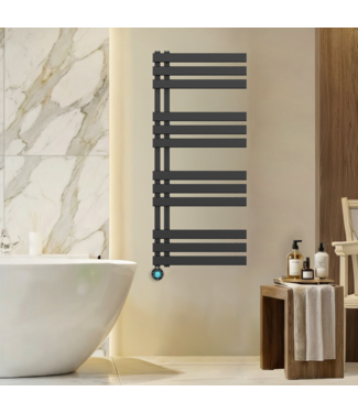 Oppio 115x50 cm - Oppio Smart WiFi Digital elektrische handdoekradiator - Zwart (RAL 9005) Oppio 115x50 cm - Oppio Smart WiFi Digital elektrische handdoekradiator - Zwart (RAL 9005)