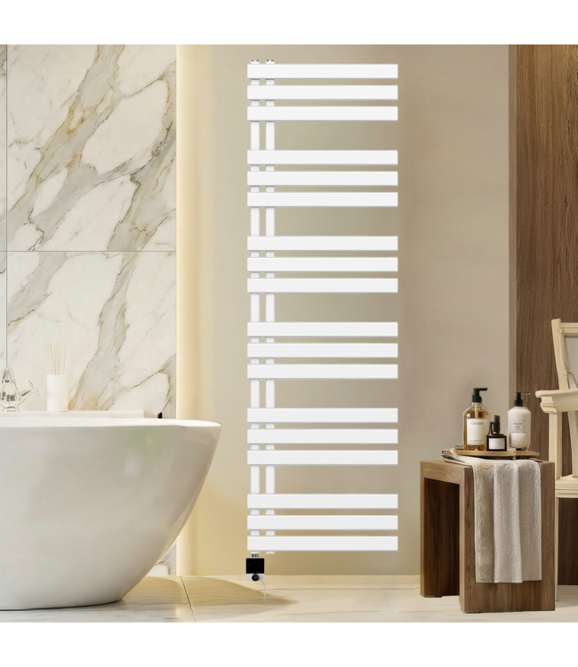  164x40 cm - Oppio Elite Future Wit (Ral 9016) elektrische Handdoekradiator 764 Watt
