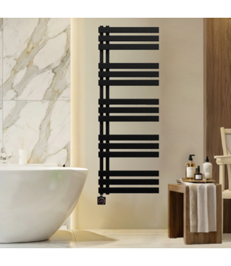 Oppio 140x50 cm - Radiateur sèche-serviettes électrique Oppio Elite Smart WiFi - Noir mat (Ral 9005) Oppio 140x50 cm - Radiateur sèche-serviettes électrique Oppio Elite Smart WiFi - Noir mat (Ral 9005)