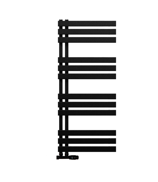  115x40 cm - 600 Watt - Oppio Elite Handdoekradiator - Mat Zwart (Ral 9005)