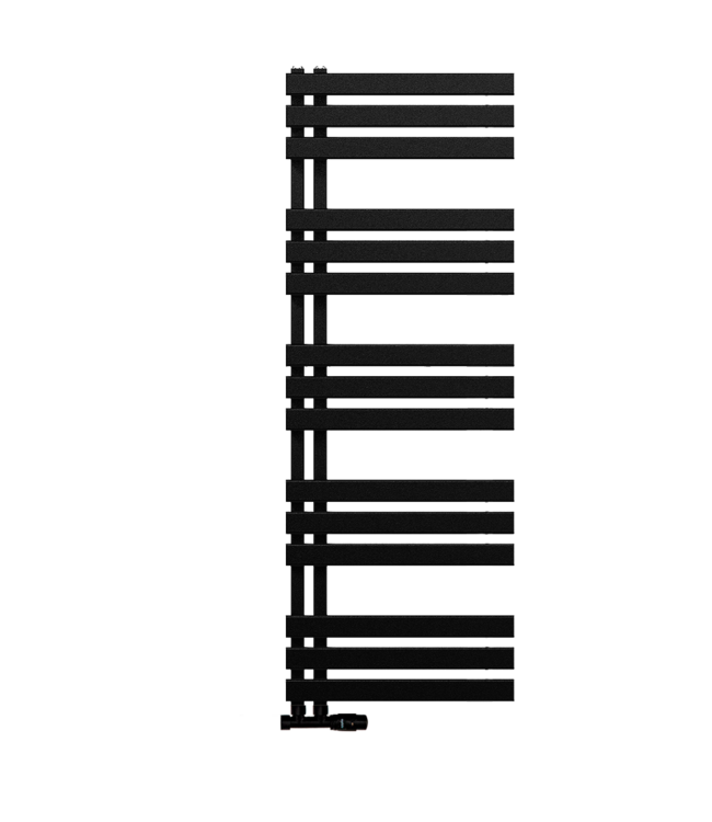  140x40 cm - 682 watts - Radiateur sèche-serviettes Oppio Elite - Noir mat (Ral 9005)