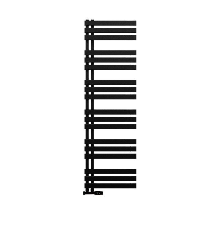  164x40 cm - 764 Watt - Oppio Elite Handdoekradiator - Mat Zwart (Ral 9005)