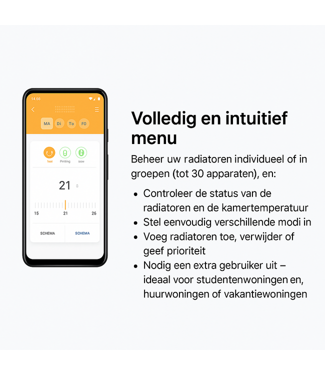  150x33,5 cm - Ambiente Verticale WiFi Elektrische Radiator – 1000 Watt  – Keramisch – RAL 9016 Wit - Copy