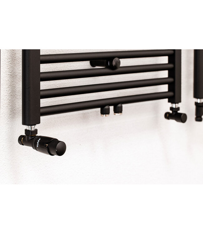  180x50 cm - 1067 Watt - Oppio Handdoekradiator - Mat Zwart (Ral 9005)