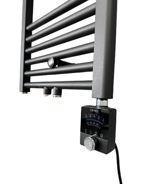  180x50 cm - Oppio Future Zwart (Ral 9005) elektrische Handdoekradiator 1067 Watt