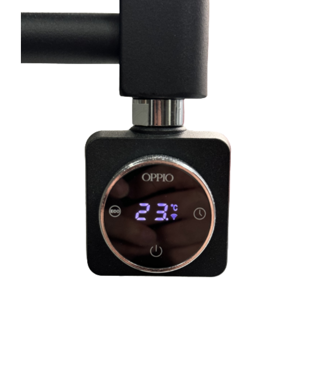  180x50 cm - Oppio Smart WiFi Mat Zwart elektrische handdoekradiator (Ral 9005)