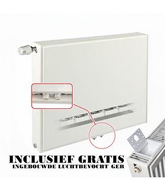 ECA 40x160 cm Type 22 8+ Hybride - 2870 Watt - ECA radiateur à panneaux avec 8 raccords - face avant lisse - Blanc