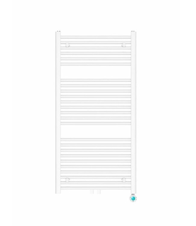  120x40 cm - Hybride handdoekradiator Eco WiFi Oppio wit (RAL 9016) 550W
