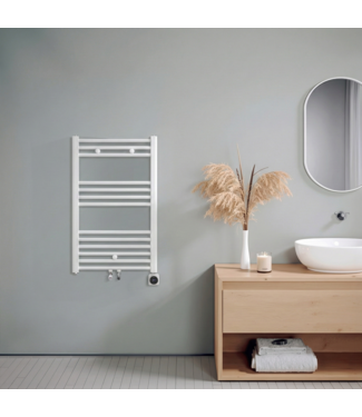 Oppio 80x50 cm - Sèche-serviettes hybride Smart WiFi Oppio blanc (RAL 9016) 464W