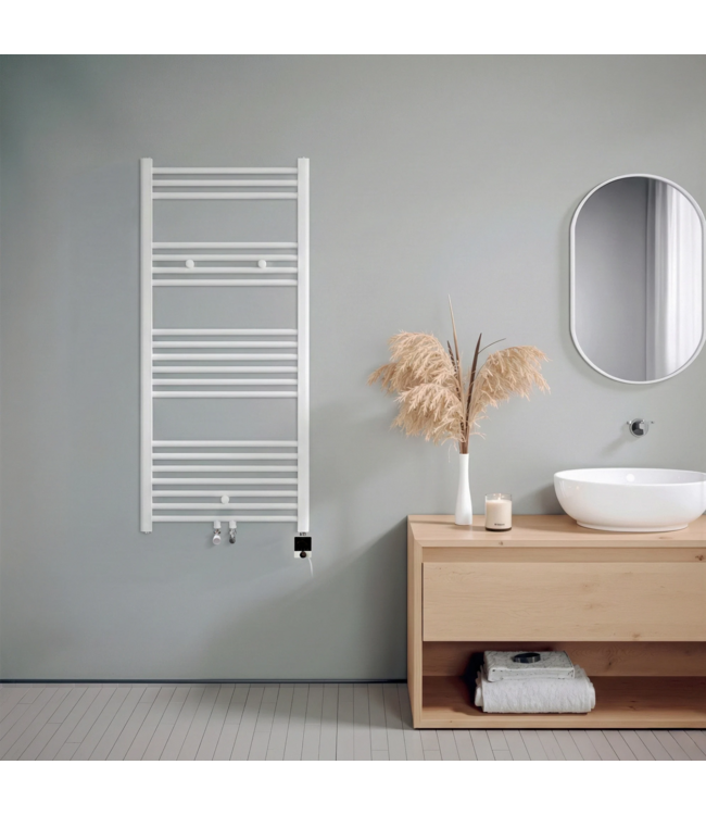  120x60 cm - Sèche-serviettes hybride Future Oppio blanc (RAL 9016) 794W