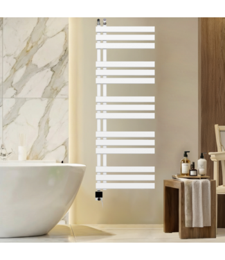 Oppio 140x40 cm - Hybride handdoekradiator Elite Future Oppio wit (RAL 9016) 682W