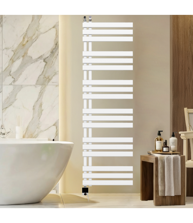  164x40 cm - Hybride handdoekradiator Elite Future Oppio wit (RAL 9016) 764W