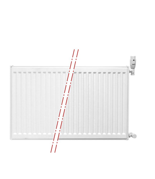  30x40 cm Type 22 - 471 watts - Radiateur Oppio Panel Compact 6 nervures - Blanc (Ral 9016)