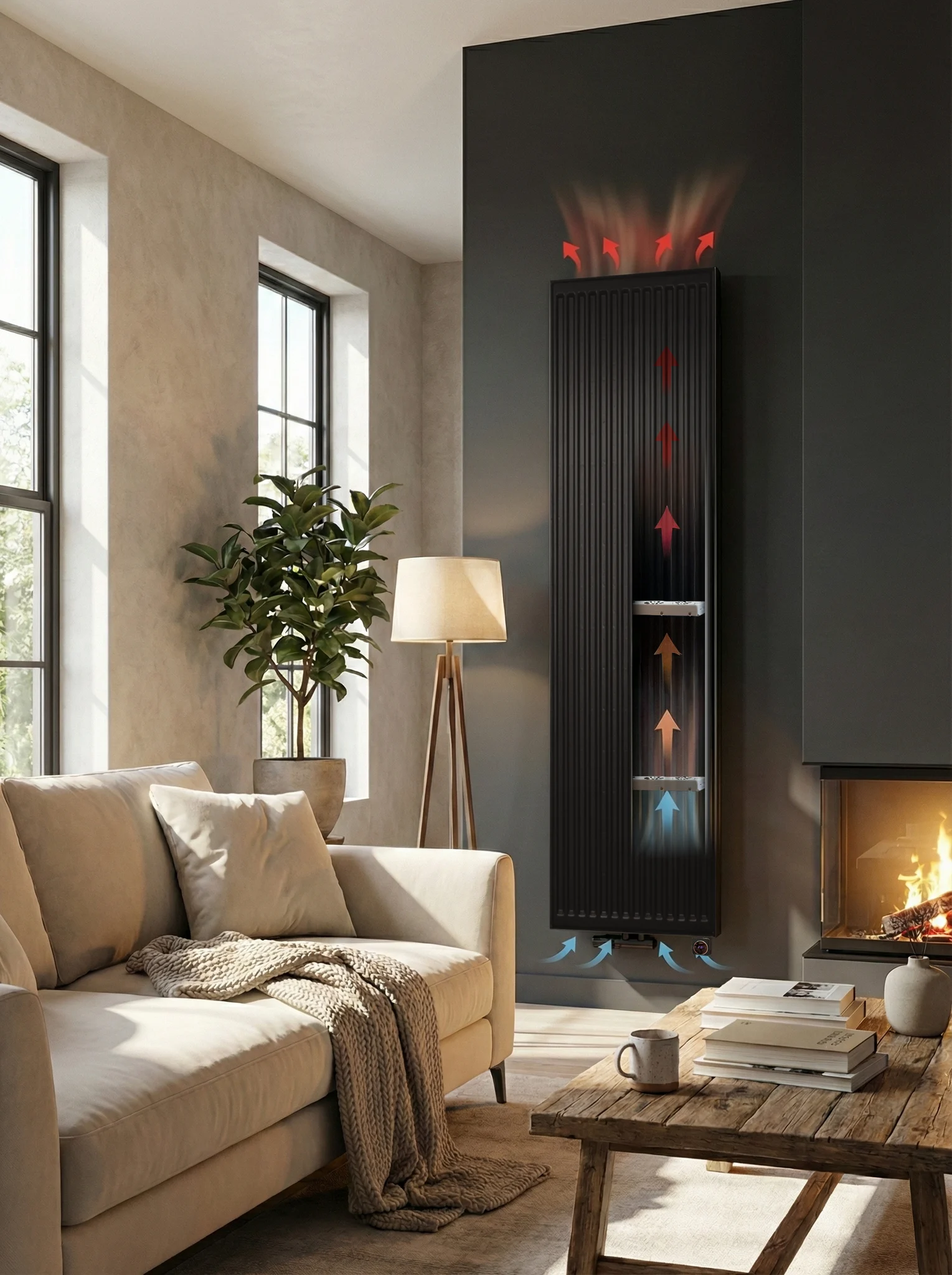 Duo Hybride verticale radiator