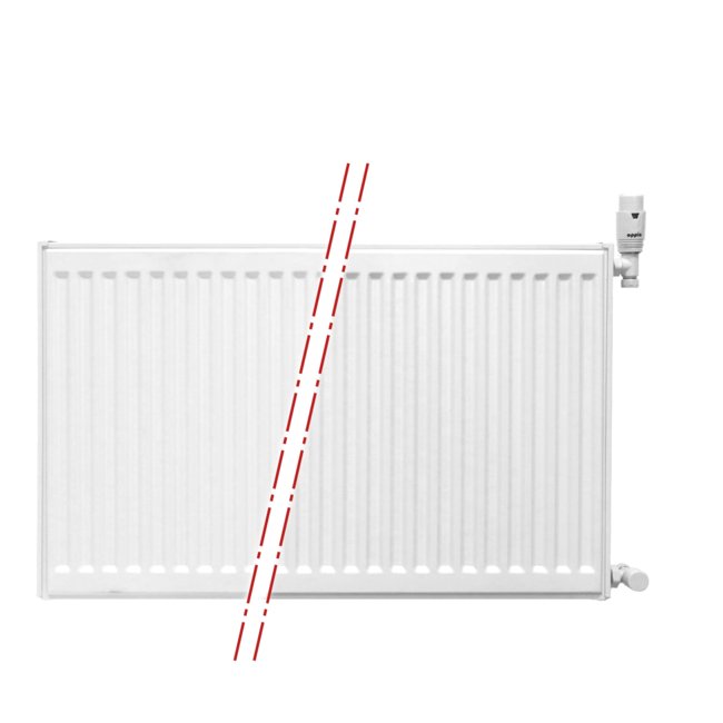 Sur les côtés du radiateur