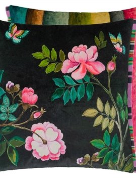 Designers Guild Kissen Porcelaine de Chine Velours Noir 55x55cm