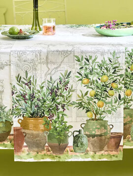 Garnier Thiebaut Tischläufer Jardin Provencal olive, 50/155 cm