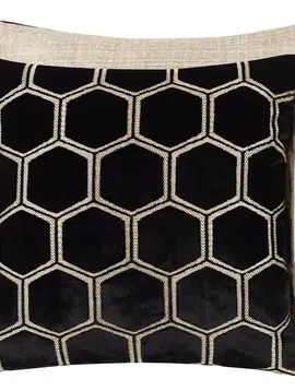 Designers Guild Kissen Manipur schwarz 43x43cm