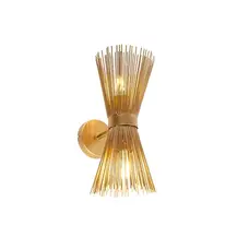 QAZQA WL Gold 2 Broom Art Deco Wandlamp