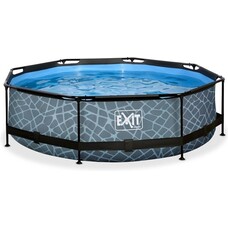 EXIT Toys zwembad ø300x76cm met filterpomp - grijs