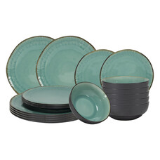 dinner set azur Crete reactive glaze Turquoise