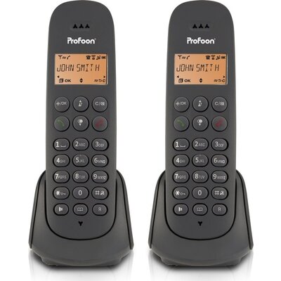 Profoon PDX620 - DECT telefoon met 2 handsets, zwart