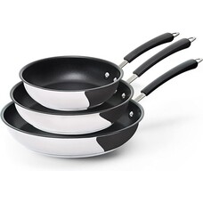 Coolinato 3pc pan set (20cm,24,cm,28cm), stainless-steel, coated