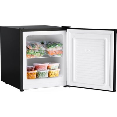 KitchenBrothers Mini Vriezer - 33L - Kleine Diepvrieskast - Vrijstaand - Compact - Zwart