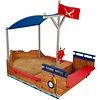 KidKraft Houten Piratenzandboot met zonnescherm