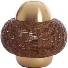 Light & Living Tafellamp Cetara Kralen - 26 cm - Bruin