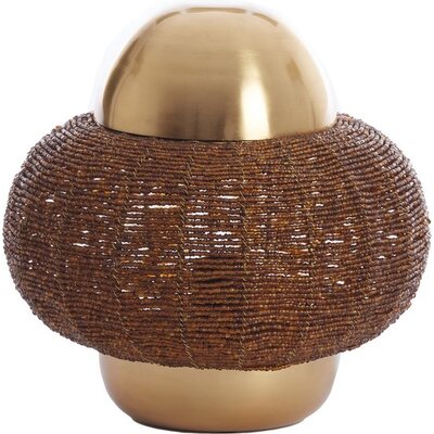 Light & Living Tafellamp Cetara Kralen - 26 cm - Bruin