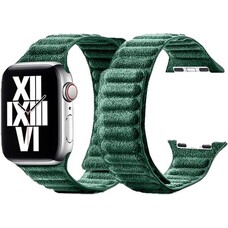 Alcanside Bandje Apple Watch 42/44/45/49mm - Alcantara - Midnight Green
