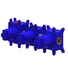 IVY Inbouwbox voor Thermostaat - 2 Stopkranen - Symmetry - Donkerblauw