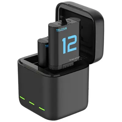 Telesin Dual Battery Charger - voor GoPro Hero 12/11/10/9