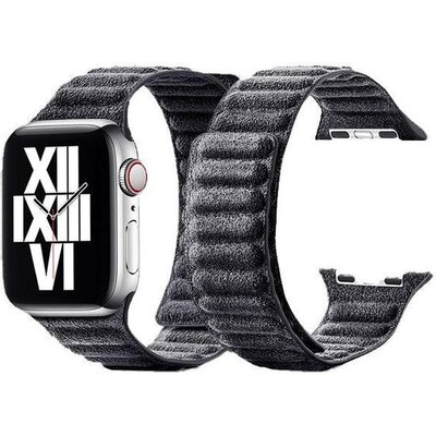 Alcanside Bandje Apple Watch 42/44/45/49mm - Alcantara - Space Grey