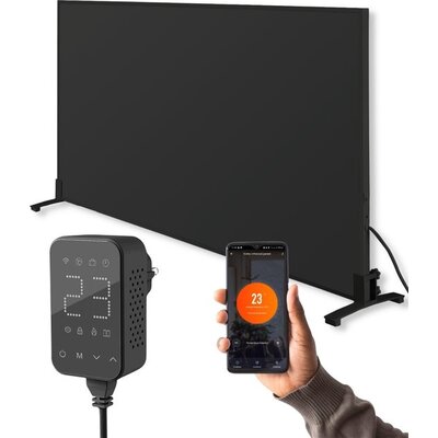 Vultec Zwart Infrarood Verwarmingspaneel 800 Watt met Wifi thermostaat