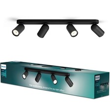 Philips Plafondspot Pongee 4-lichts - Zwart