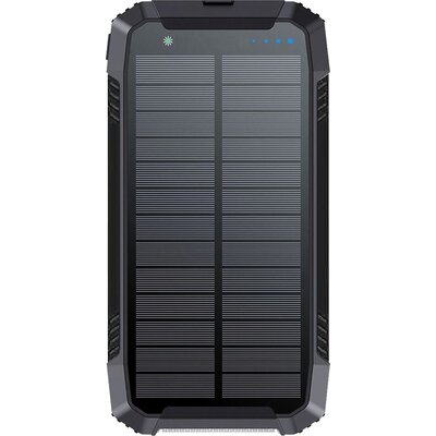 iMoshion Solar Powerbank 30.000 mAh - Zwart
