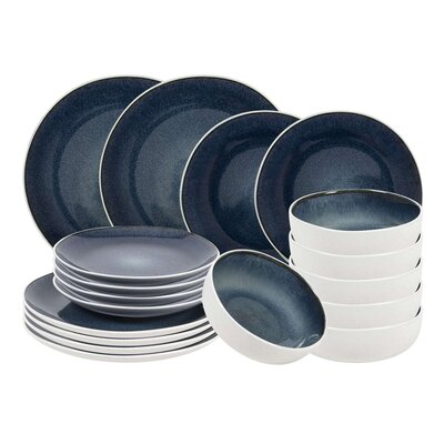 Villa D’este Home Serviesset Paxos - 18-delig - Blauw