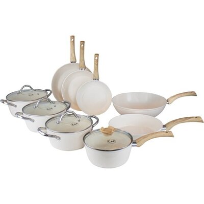 Cook & Pan Pannenset Go Ivory - 9-delig - Creme