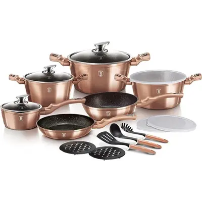 Berlinger Haus Pannenset 18-delig - Roségoud